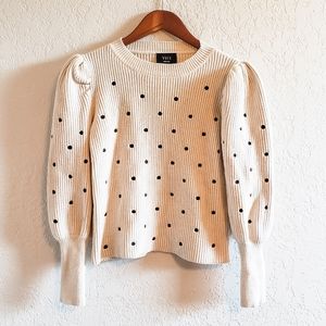 Vici Cream Sweater with Black Dots